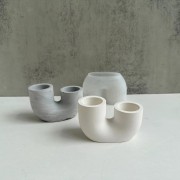 Molde de silicona para portavelas asimétrico en forma de U 7x10 cm x1|raw }}