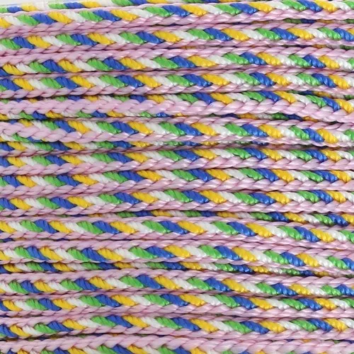 Hilo de nylon trenzado 2,2 mm - Rosa - Multicolor x1m