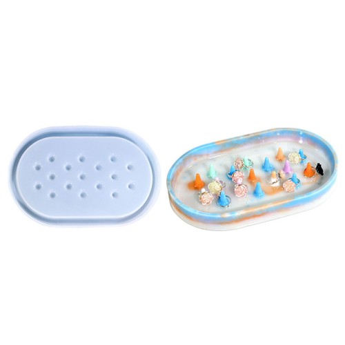 Molde de silicona para bandeja expositora de anillas ovaladas 24,5x15 cm x1
