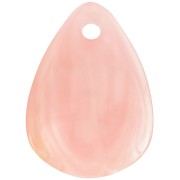 Lentejuelas de pétalos de flores curvados de 17 mm en acrílico - Melocotón jaspeado x15