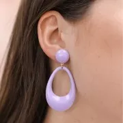 Cabujón acrílico opaco redondo 14 mm - Rosa claro x1