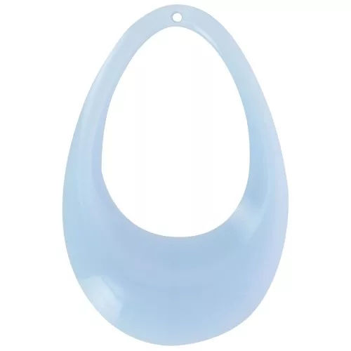Colgante gota calado de acrílico opaco 45x30 mm - Azul cielo x1