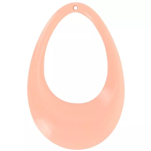 Colgante gota calado en acrílico opaco 45x30 mm - Peach x1