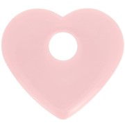 Colgante corazón acrílico opaco 27x30 mm - Rosa claro x1|raw }}