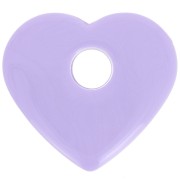 Colgante corazón acrílico opaco 27x30 mm - Lila x1|raw }}
