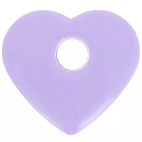 Colgante corazón acrílico opaco 27x30 mm - Lila x1