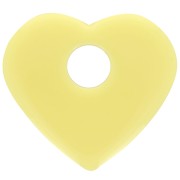 Colgante corazón acrílico opaco 27x30 mm - Amarillo pálido x1|raw }}