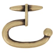 Cierre de gancho 17,5x20 mm para cordón de 5 mm - Bronce x1|raw }}