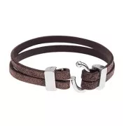 Cierre de gancho 17,5x20 mm para cordón de 5 mm - Bronce x1