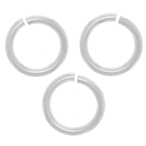 Anillas abiertas 8x1,2 mm - Plateadas x10