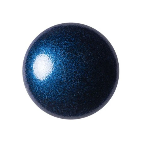Cabujón redondo de vidrio de Puca® 18 mm - Caribbean Blue Metallic Mat x1