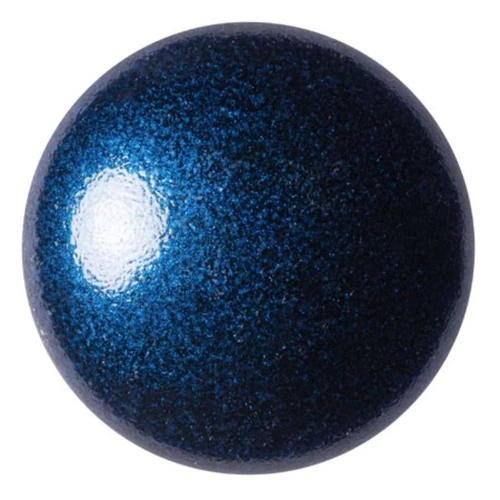 Cabujón redondo de vidrio de Puca® 25 mm - Caribbean Blue Metallic Mat x1