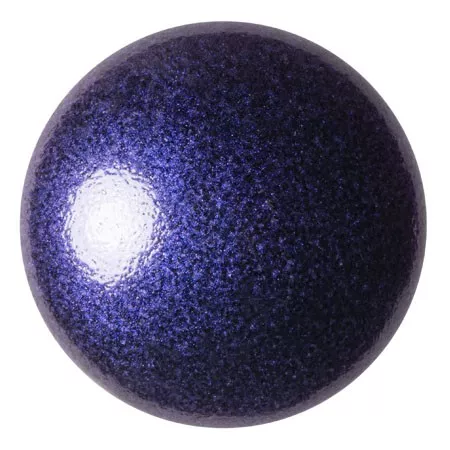 Cabujón redondo de vidrio de Puca® 25 mm - Royal Blue Metallic Mat x1