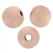 Bolitas diamantadas 4 mm Rose Gold filled x8