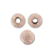 Bolitas diamantadas 3 mm Rose Gold filled x10
