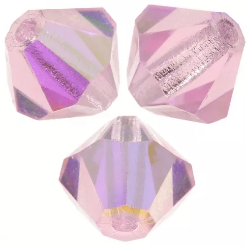 Cuentas tupis Preciosa - Rondelle Bead 5 mm - Zafiro rosa AB x12
