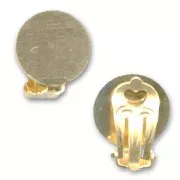 Pendientes clips disco plano 13 mm Dorado con oro finox2