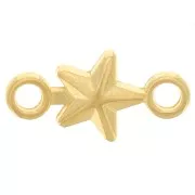 Entrepiezaes estrella 14x7 mm - Dorado con oro fino x4