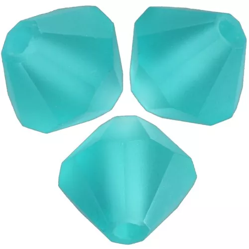 Preciosa Bicones - Cuenta rondelle 5 mm - Blue Zircon Matt x12