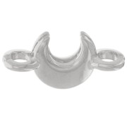 Entrepiezaes lunares 14x7 mm - Chapa de plata fina envejecida x5