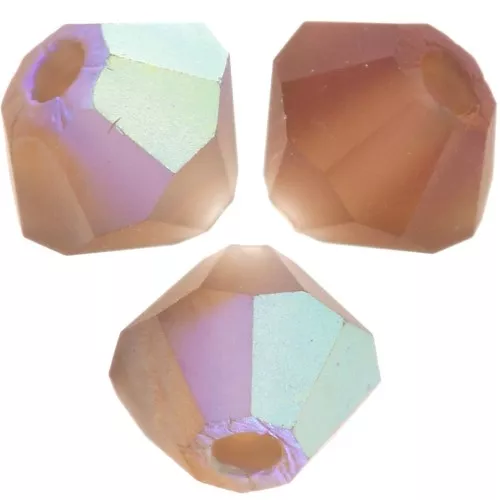 Preciosa rondelle beads - Bead 4 mm - Smoked Topaz AB Matt x30