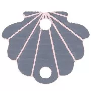 Entrepieza de concha de plexiglás 11,5x14 mm - Rosa claro x1