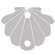 Entrepieza de concha de plexiglás 11,5x14 mm - Plateado x1