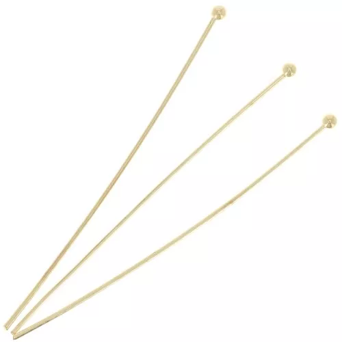 Clavos de cabeza esférica 52x0,7 mm - Dorado x10