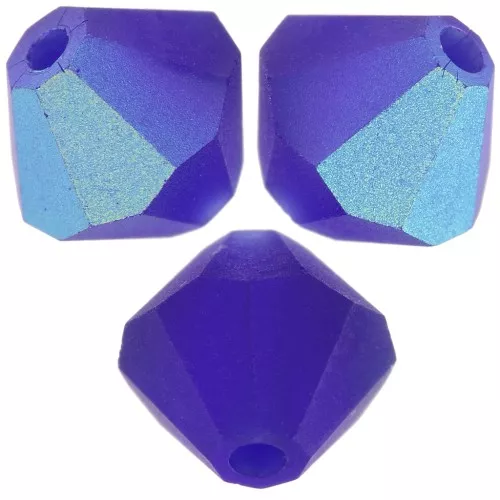 Cuentas arandela - Cuenta 6 mm - Cobalt Blue AB Matt x12
