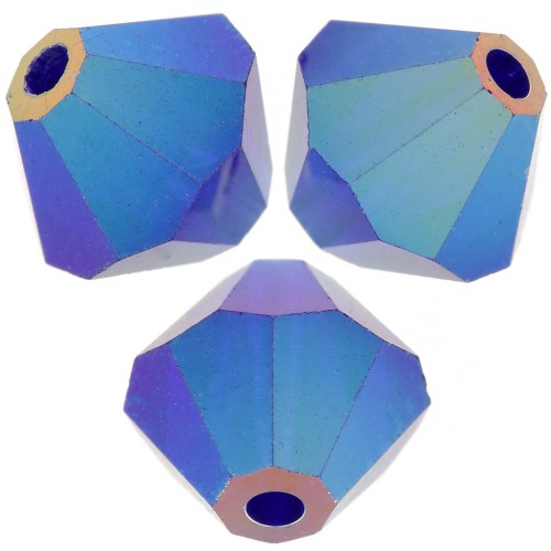 Cuentas arandela beads - Bead 6 mm - Cobalt Blue AB 2X x12