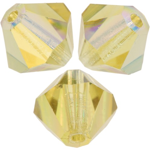 Preciosa seed beads - Bead rondelle 6 mm - Acid Yellow AB x12