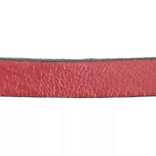 Cordón plano cuero 10 mm Rojo metalizado x30cm