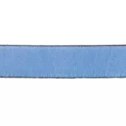 Cordón plano cuero 10 mm Azul metalizado x30cm