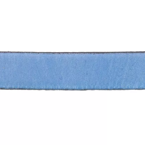 Cordón plano cuero 10 mm Azul metalizado x30cm