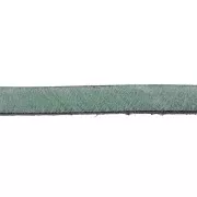 Lacet cuir 5x2 mm Vert métallisé x30cm