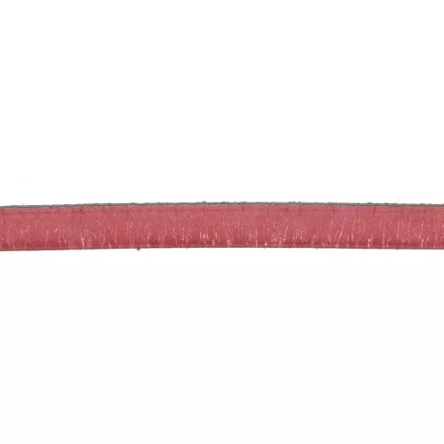 Cordón plano cuero 5x2 mm Rosa metalizado x30cm