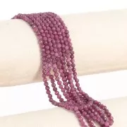 Cuenta redonda facetada 3,5 mm - Imitación Rubí x38cm