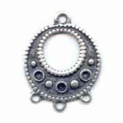 Separadores/Criolla 3 hilos plateado antiguo 21 mm x2