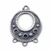 Separadores/Criolla 3 hilos plateado antiguo 21 mm x2