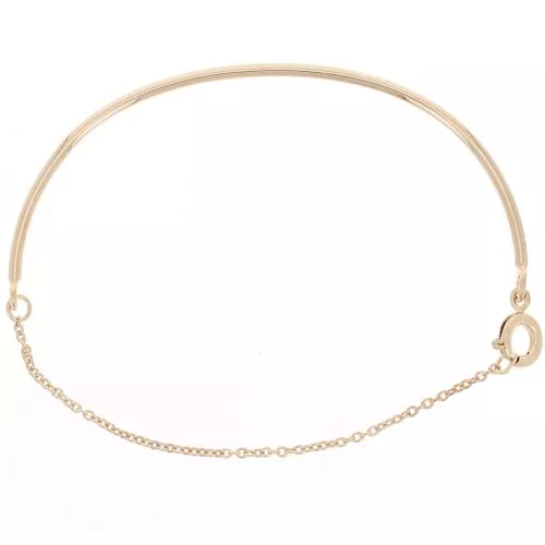 Pulsera de 54 mm con cadena para muñeca pequeña - Chapado Oro 3 micras x1