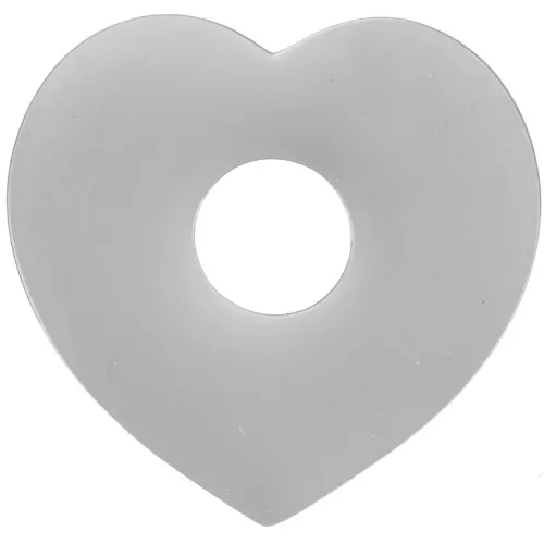 Colgantes corazón 15x16 mm - Acero inoxidable 316L x2