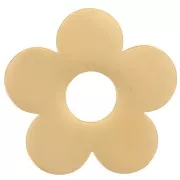 Colgantes flor 16 mm - Acero inoxidable 316L dorado x2