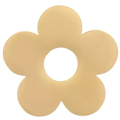 Colgantes flor 16 mm - Acero inoxidable 316L dorado x2