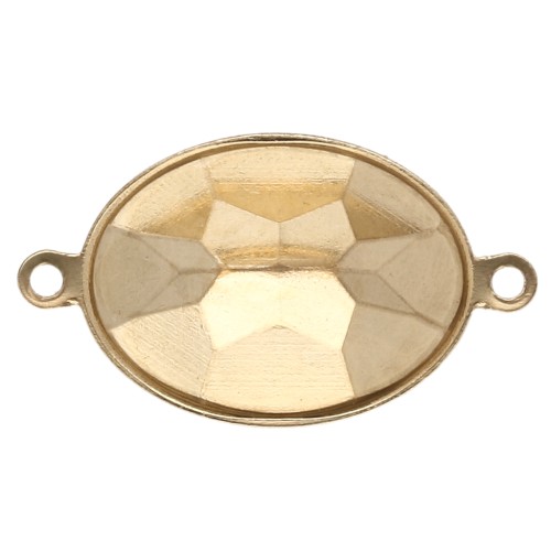 Engaste para pegar PureCrystal 4120 ovalado 18x13 mm 2 anillas dorado