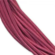 Cordón de cuero 1,5 mm Dark Fuschia x 2 m