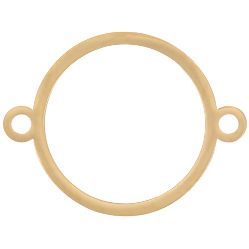 Entrepieza circular hueco 25 mm - Acero inoxidable 316L dorado x1