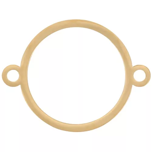 Entrepieza circular hueco 25 mm - Acero inoxidable 316L dorado x1