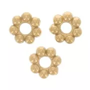 Arandela flor 3 mm - Acero inoxidable 304L Dorado x10