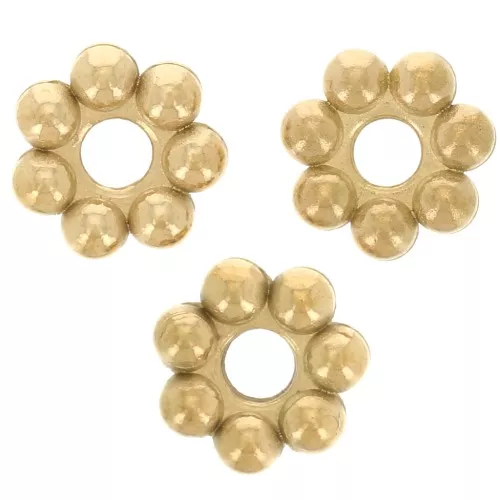 Arandela flor 5 mm - Acero inoxidable 304L Dorado x10