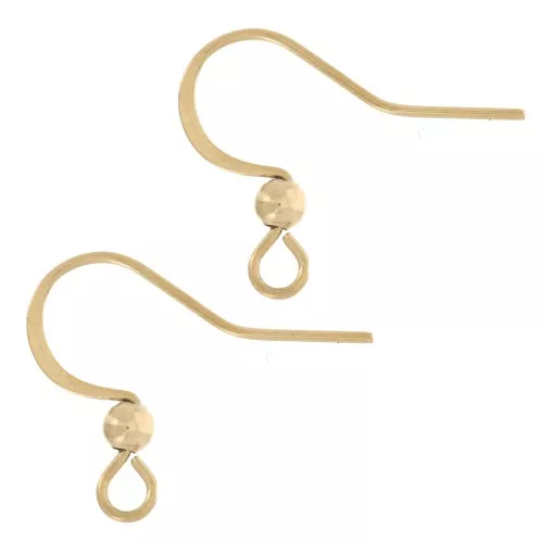 Ganchos de 15 mm con anilla abierta - Acero inoxidable 304L dorado x2